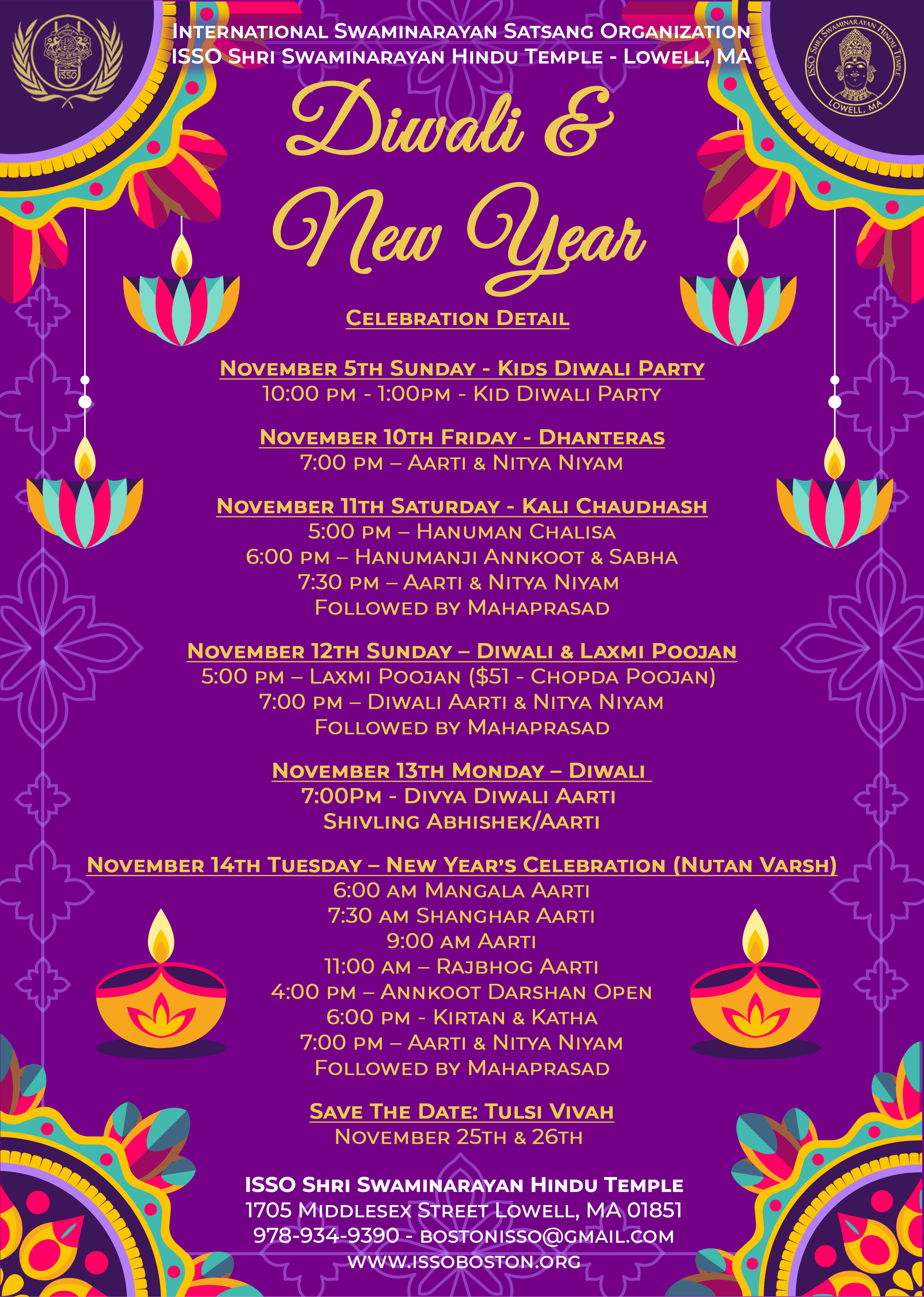 Diwali Invitation Details
